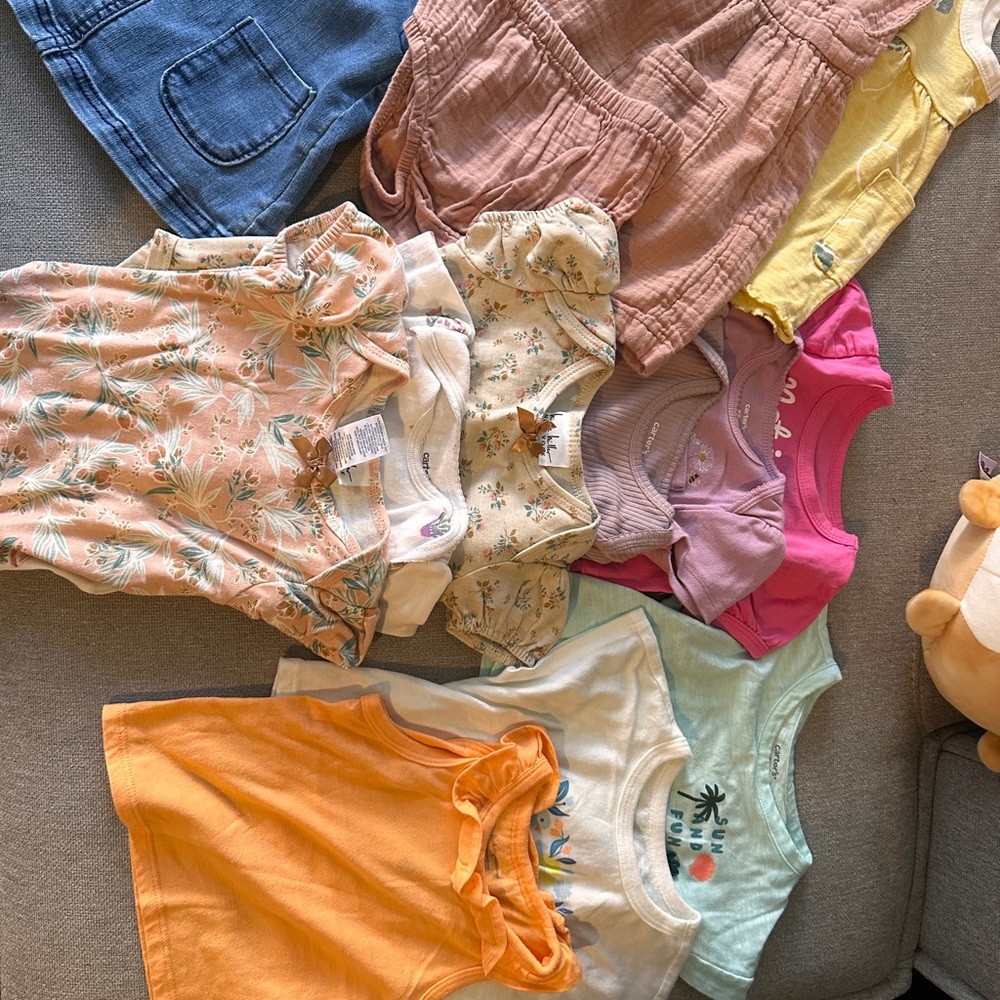 Assorted Baby Girls Tees, Tanks, onesies, dresses